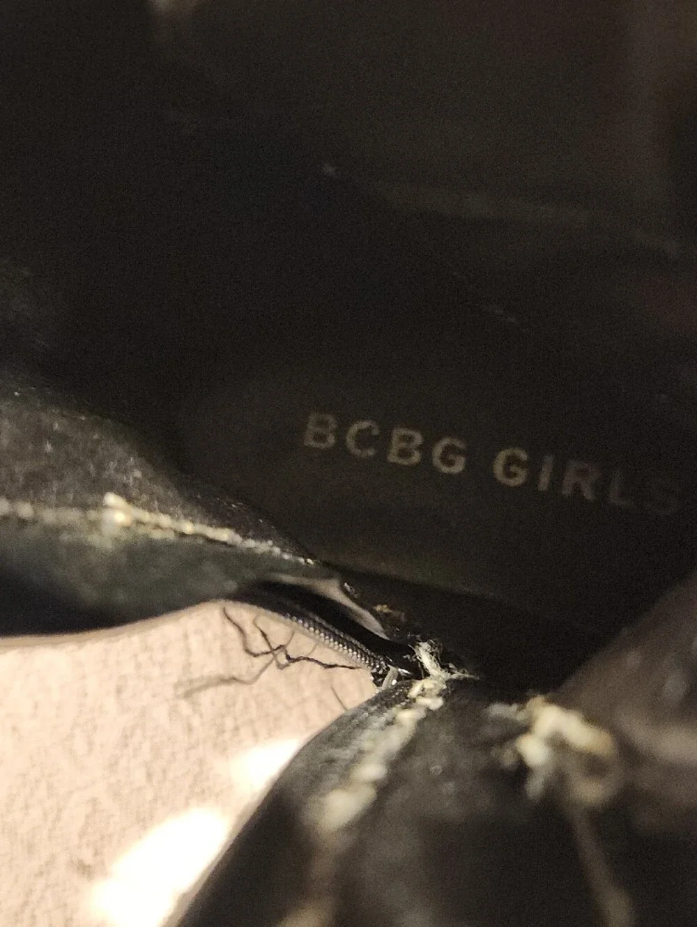 BCBG Kids Black Lace-Up Zipper Combat Boots